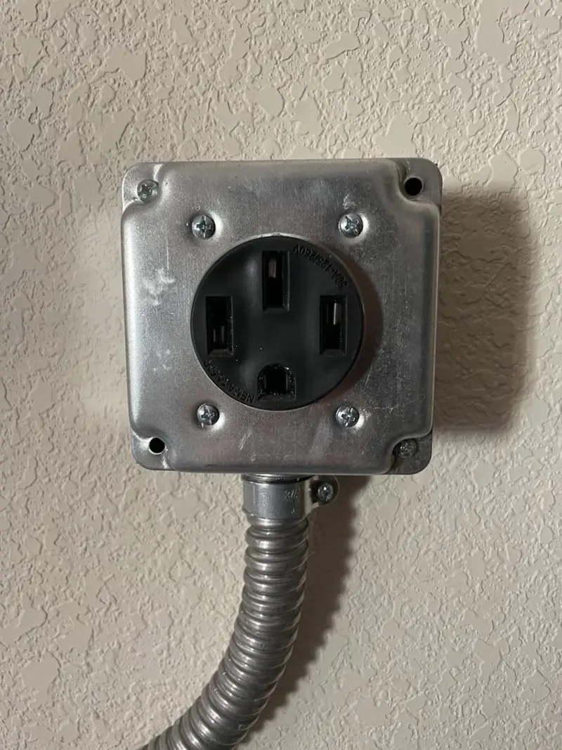 NEMA 14-50 outlet installed for Smart Home Electrical in Alexandria